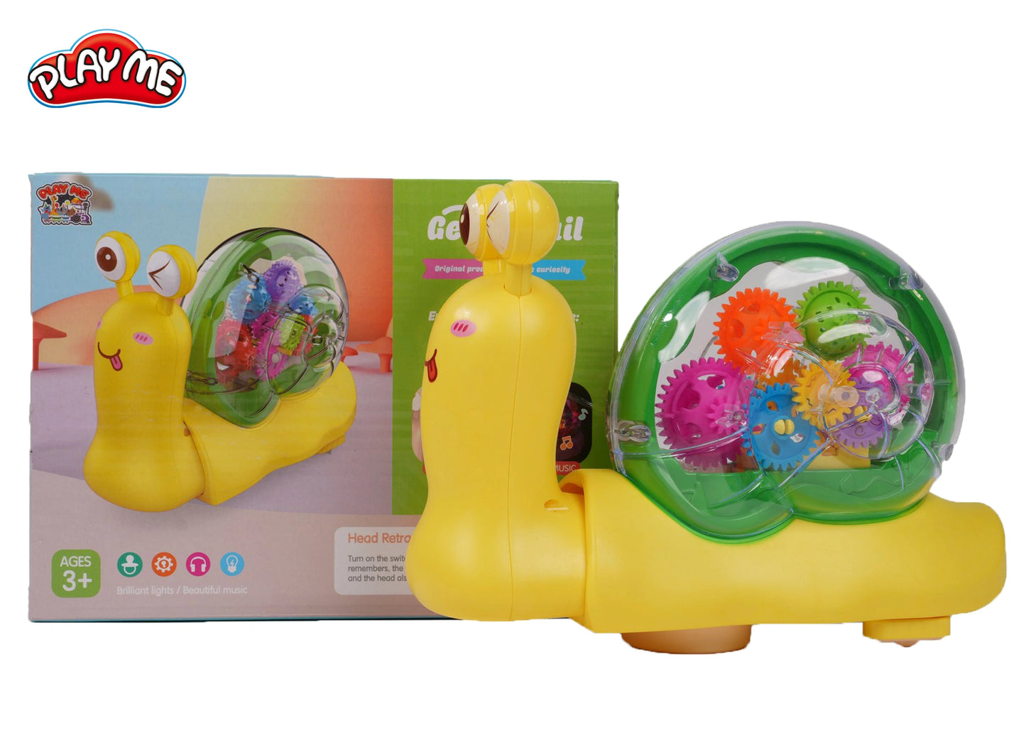 Moving Snail Gear Toy - 360° All Directions Interactive Robot