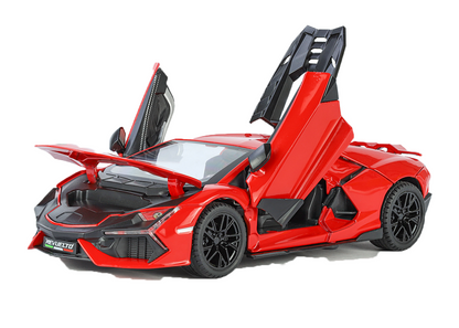 Lamborghini Daniel Street 1:24 Scale Alloy Metal Pullback Toy car with Openable Doors Light Music