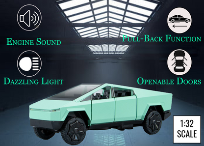 Tesla Cyber Truck Limited Edition 1:32 Scale Metal Pull Back Toy car with Openable Doors, Light & Engine Sound - Image 19