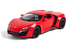 Lykann Hypersportt 1:24 Scale Diecast Toy Car – Metal Pull-Back Supercar with Lights, Music & Opening Doors