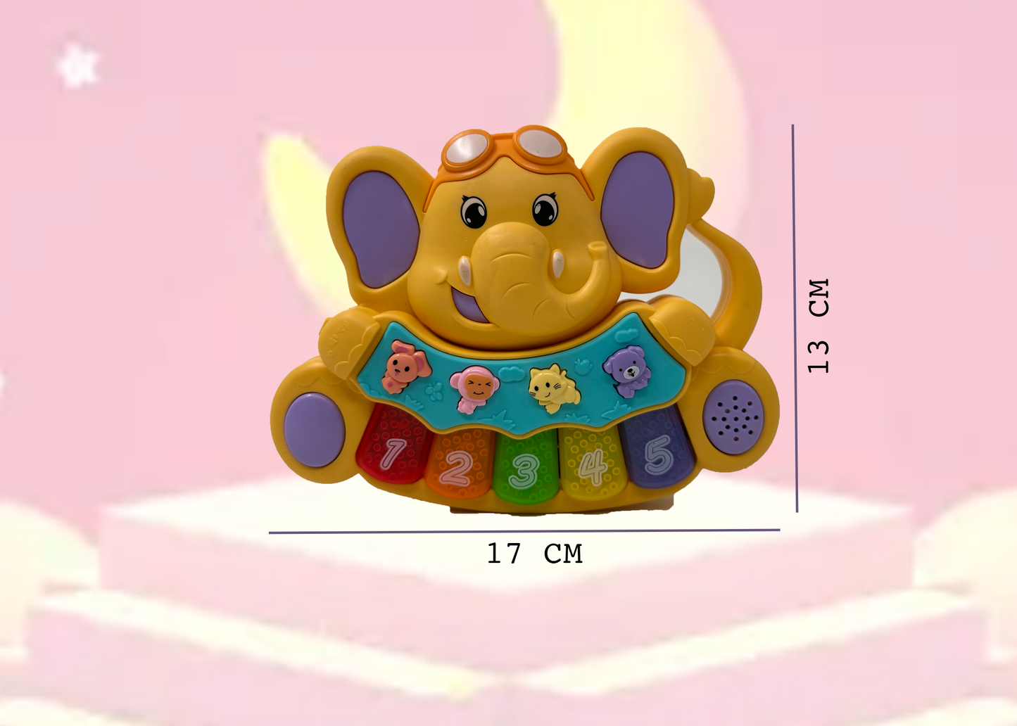 Elephant Musical Toy with LED Lights & Animal Sounds – Early Development Crawling Toy - Image 7