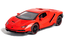Lambo 1:24 Scale Die-cast Pull Back Toy Car with Lights, Music & Openable Doors