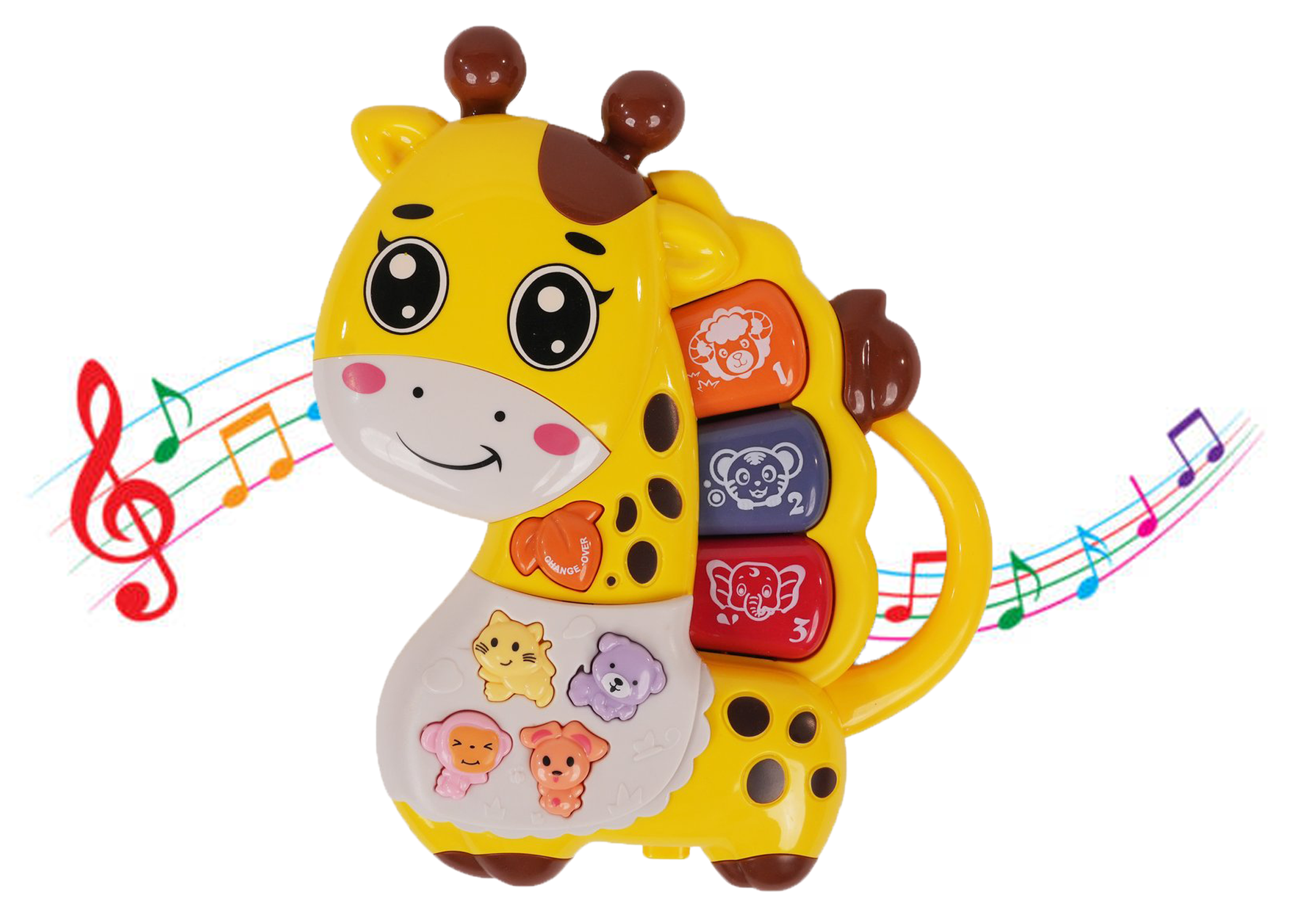Giraffe Musical Toy with LED Lights & Animal Sounds – Early Development Crawling Toy - Image 1