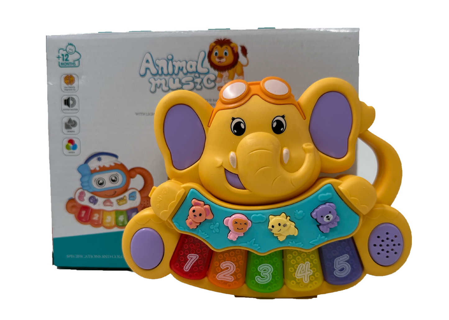 Elephant Musical Toy with LED Lights & Animal Sounds – Early Development Crawling Toy - Image 11