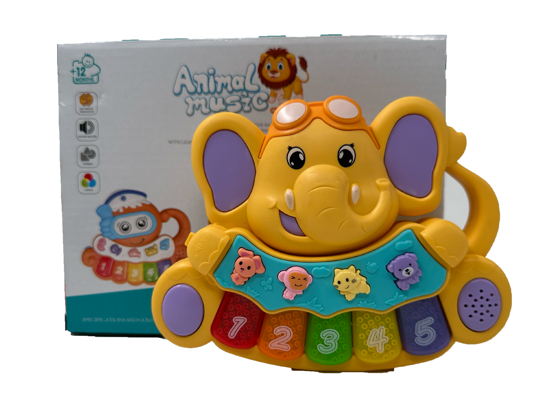 Elephant Musical Toy with LED Lights & Animal Sounds – Early Development Crawling Toy - Image 11