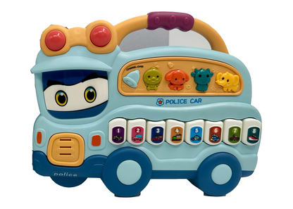 Police Car Musical Toy – Crawling Learning Toy with LED Lights for Infants - Image 2