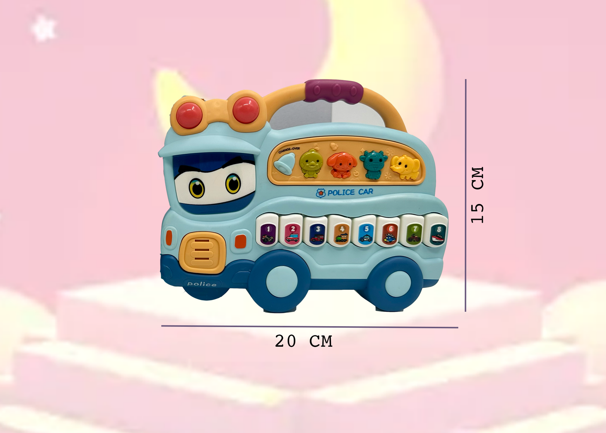 Police Car Musical Toy – Crawling Learning Toy with LED Lights for Infants - Image 9