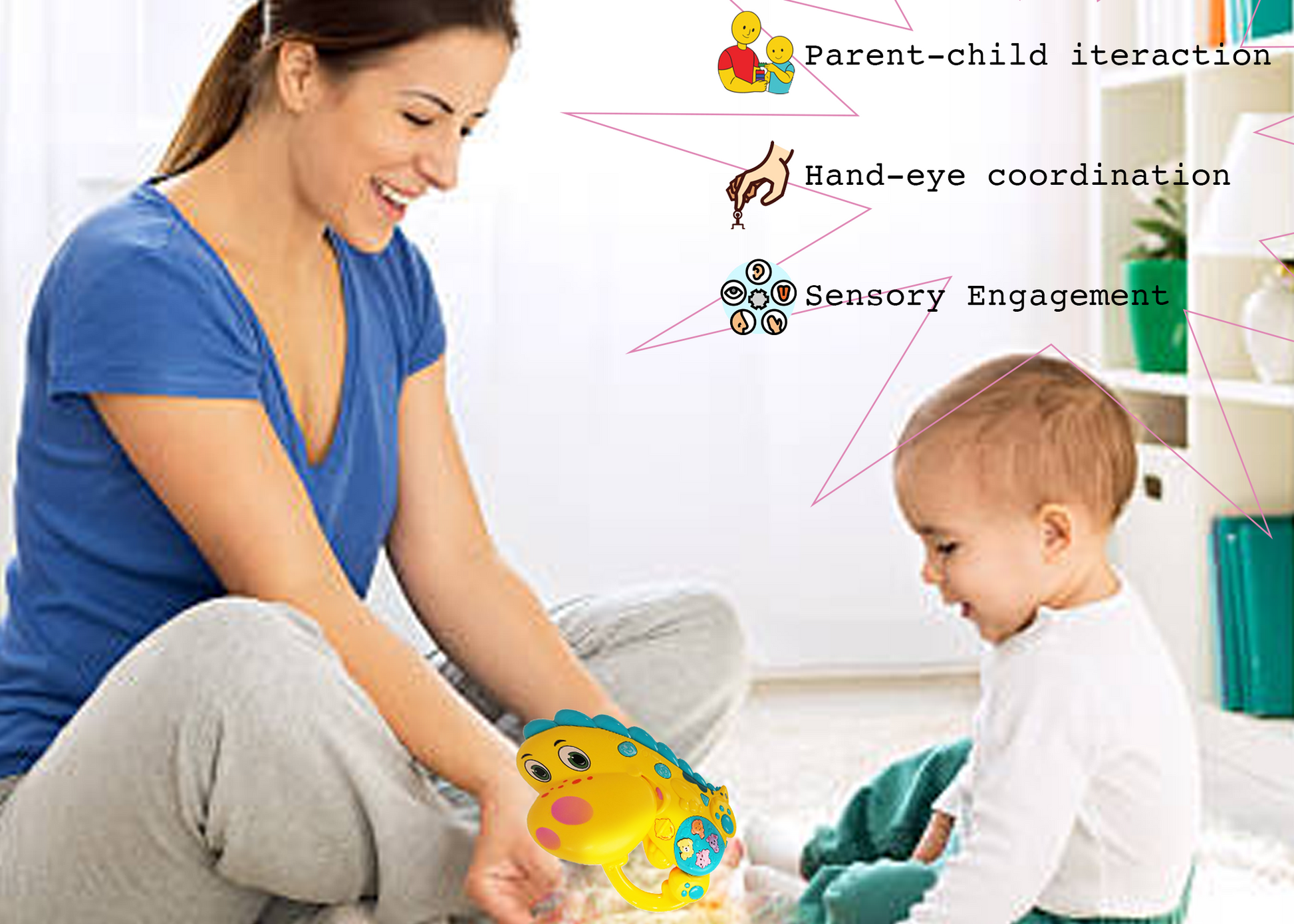 Dinosaur Musical Toy with LED Lights & Animal Sounds – Early Development Crawling Toy - Image 10