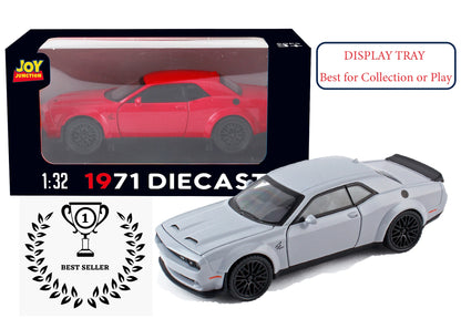 Dodgee Challengerr HellKat 1:32 Scale Diecast Pull Back Toy Car with Openable Doors, Lights & Engine Sound
