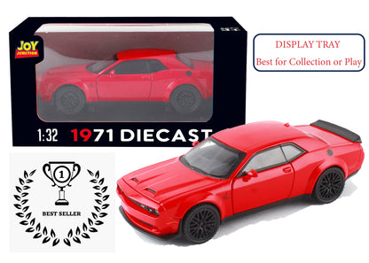 Dodgee Challengerr HellKat 1:32 Scale Diecast Pull Back Toy Car with Openable Doors, Lights & Engine Sound