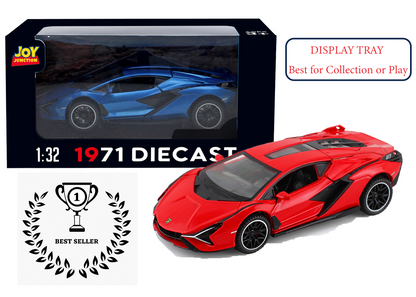 Lambhorgini SIAN Model Car Exclusive Alloy Metal Pull Back Die-cast Car Metal Pullback Toy car with Openable Doors Light Sound