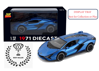 Lambhorgini SIAN Model Car Exclusive Alloy Metal Pull Back Die-cast Car Metal Pullback Toy car with Openable Doors Light Sound
