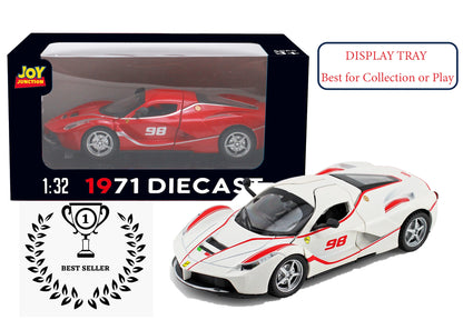 Ferari FXXXK 1:32 Scale Diecast Pull Back Toy Car with Openable Doors, Lights & Engine Sound