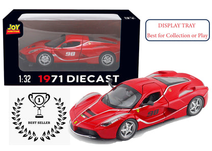 Ferari FXXXK 1:32 Scale Diecast Pull Back Toy Car with Openable Doors, Lights & Engine Sound