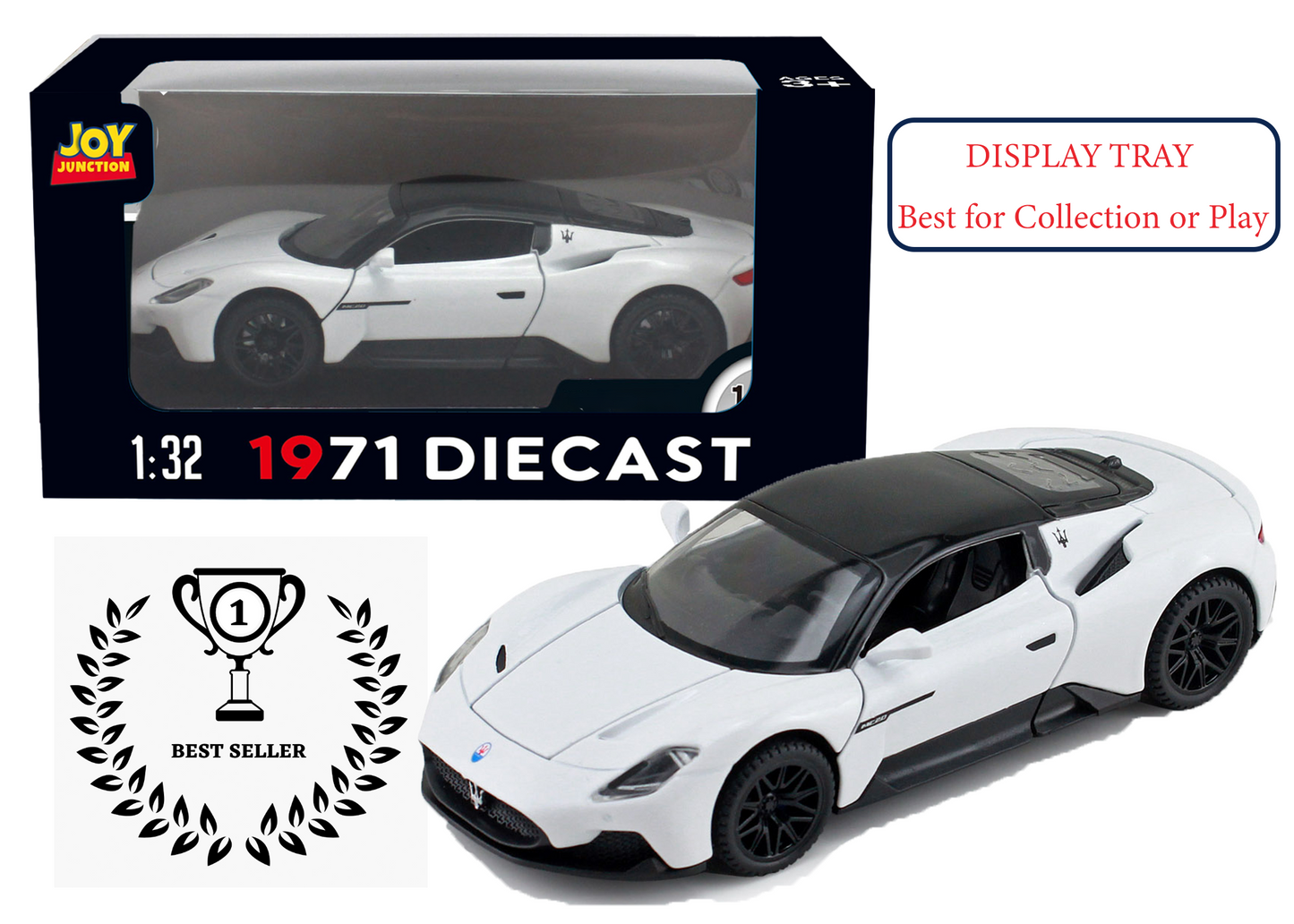 Mesarati MC20 1:32 Scale Alloy Metal Pull Back Toy car with Openable Doors Light Music