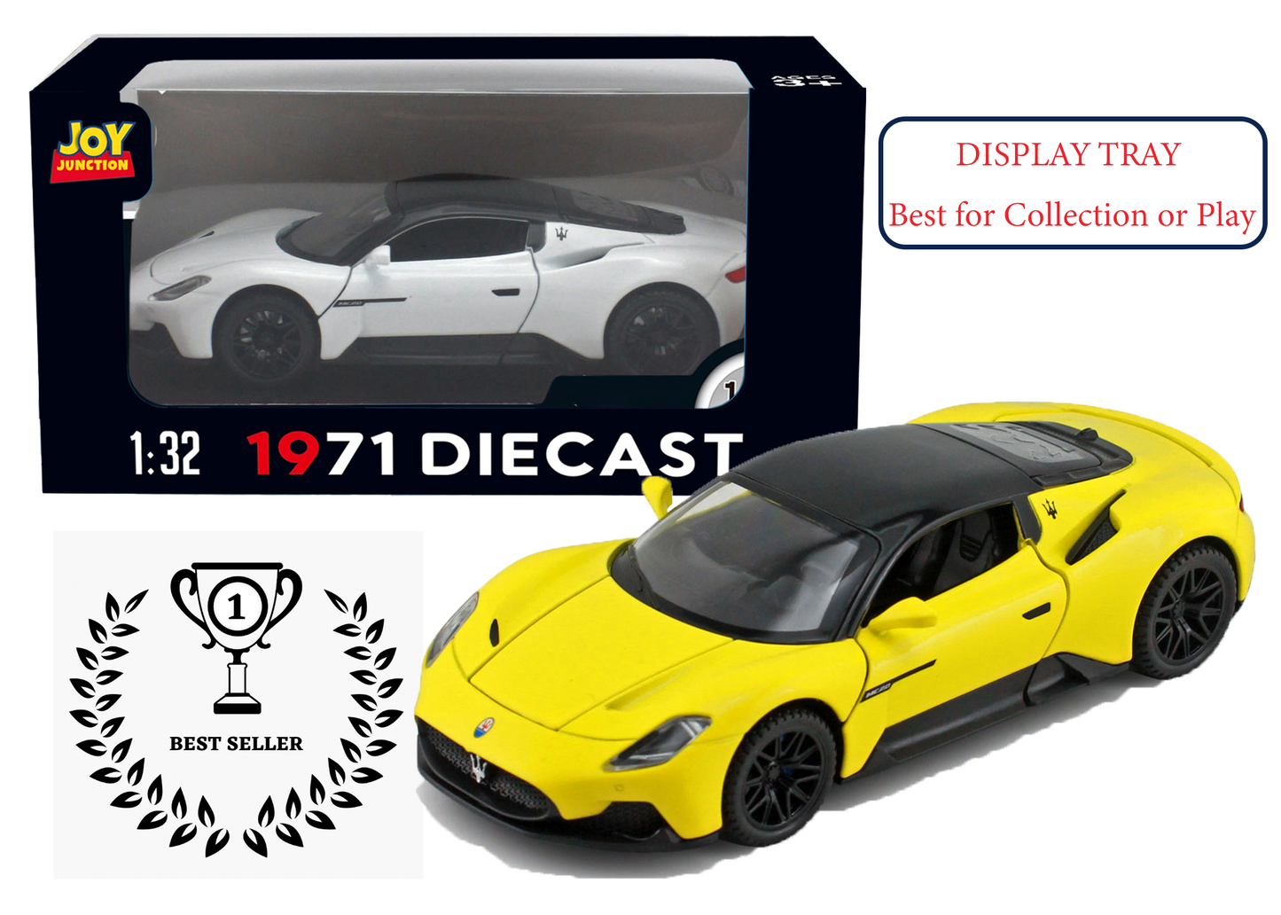 Mesarati MC20 1:32 Scale Alloy Metal Pull Back Toy car with Openable Doors Light Music