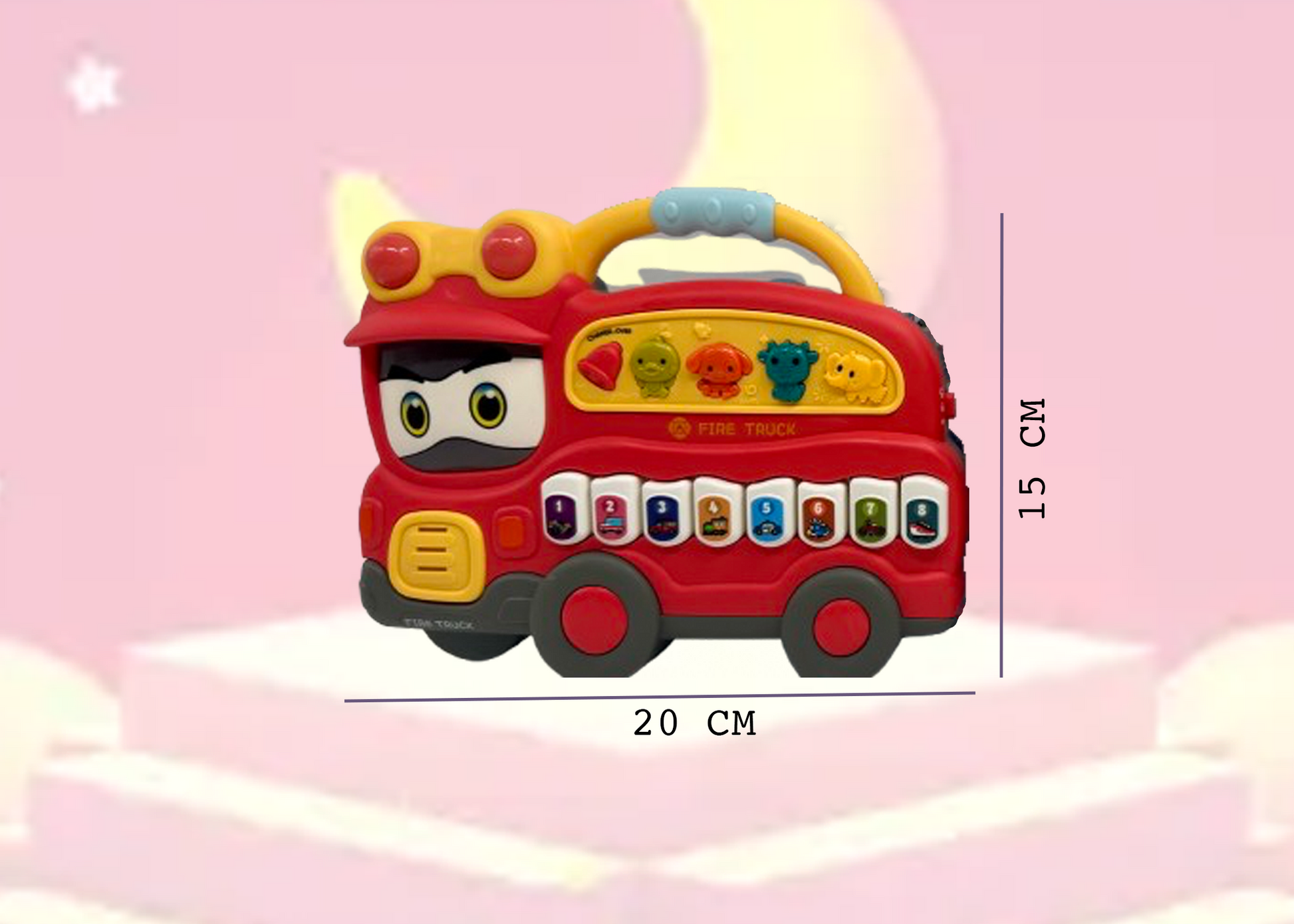 Fire Truck Musical Toy – Crawling Learning Toy with LED Lights for Infants - Image 6