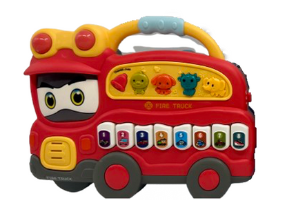Fire Truck Musical Toy – Crawling Learning Toy with LED Lights for Infants - Image 2