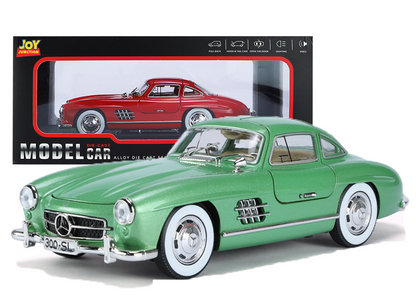 Mercediz-Benzz 300 SL Metal Toy Car – 1:24 Die-Cast Pull-Back Model with Lights, Sound & Openable Doors