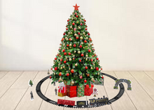 Electric Toy Train Set with Tracks, Steam, Light & Sound – 100 cm Battery Operated Train Toy for Kids