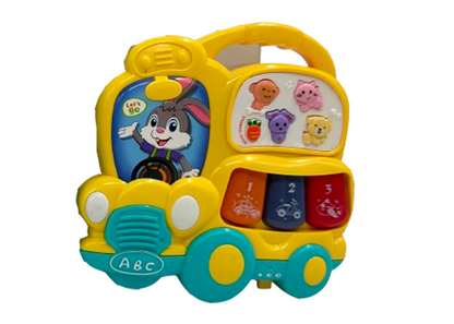 Cartoon Car Musical Toy – Crawling Learning Toy with LED Lights for Infants - Image 2