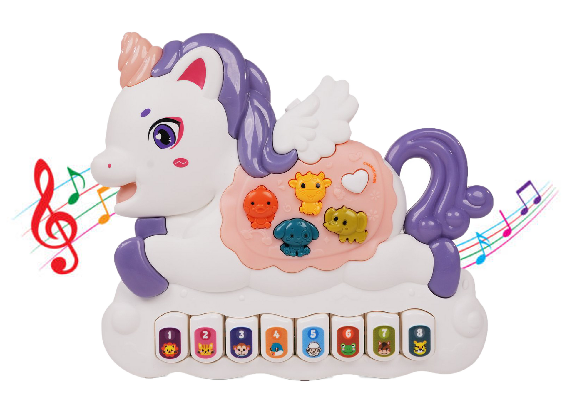 Unicorn Musical Toy with LED Lights & Animal Sounds – Early Development Crawling Toy - Image 1