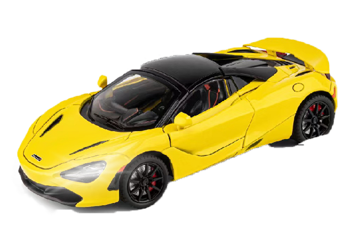 McLaren 720s Convertible Version 1:24 Scale Alloy Metal Pullback Toy car with Openable Doors Light Music