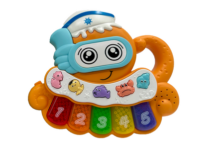 Octopus Musical Toy with LED Lights & Animal Sounds – Early Development Crawling Toy - Image 2