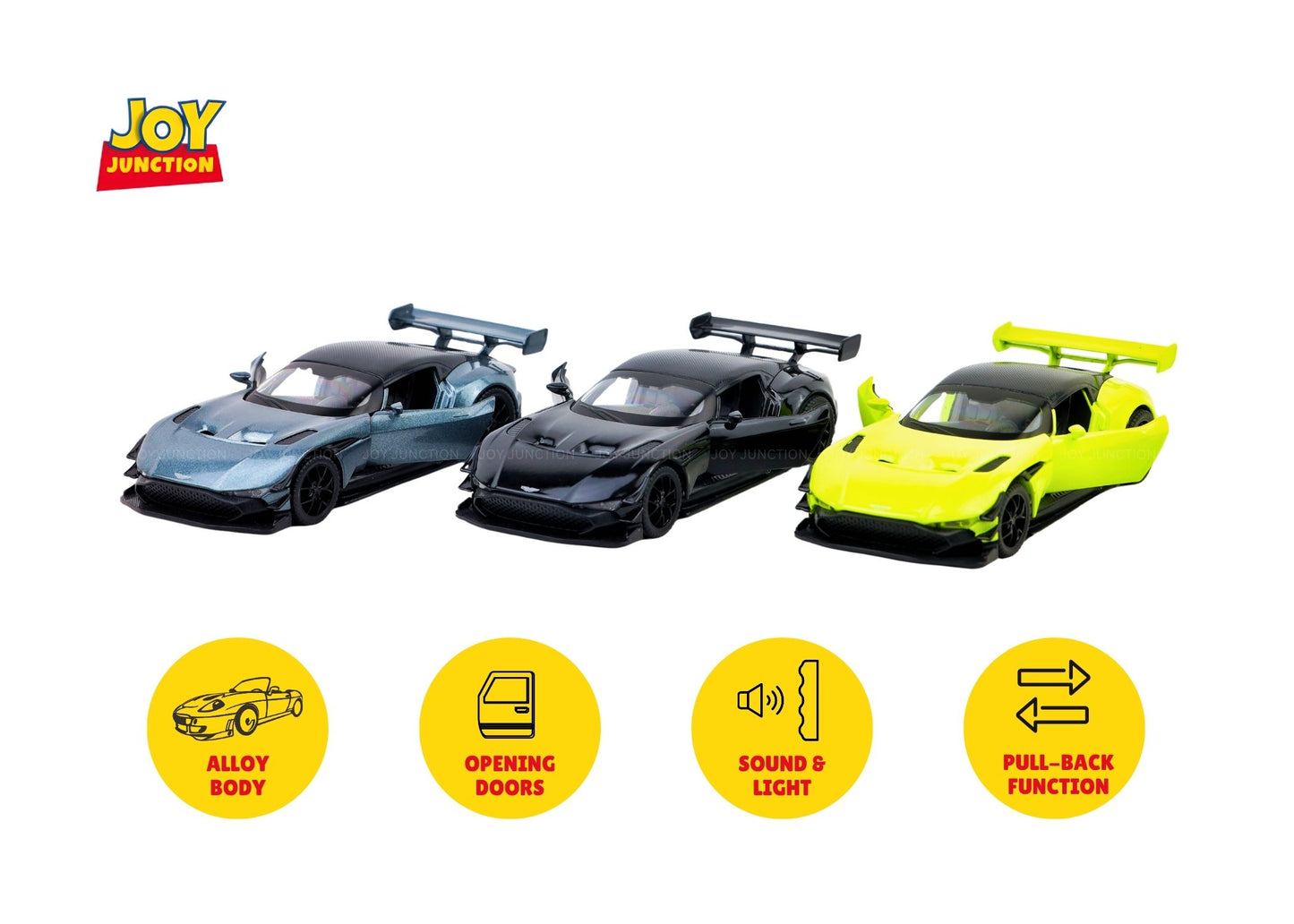 Aston Marten Diecast Car 1:32 Scale – Metal Model with Lights, Sound & Pull-Back Action