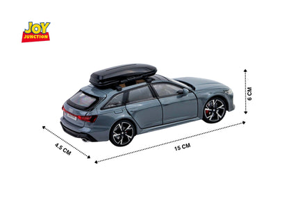 Audii RS-6 1:32 Scale Diecast Pull Back Toy Car with Openable Doors, Lights & Engine Sound