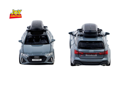 Audii RS-6 1:32 Scale Diecast Pull Back Toy Car with Openable Doors, Lights & Engine Sound