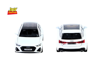 Audii RS-6 1:32 Scale Diecast Pull Back Toy Car with Openable Doors, Lights & Engine Sound