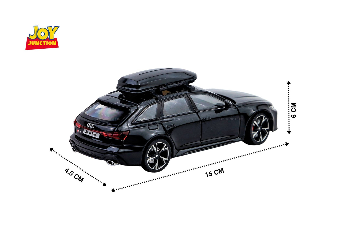 Audii RS-6 1:32 Scale Diecast Pull Back Toy Car with Openable Doors, Lights & Engine Sound