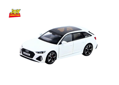 Audii RS-6 1:32 Scale Diecast Pull Back Toy Car with Openable Doors, Lights & Engine Sound