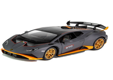 Lambo Hurracan STO Metal Toy Car – 1:24 Die-Cast Pull-Back Model with Openable Doors, Light and Sound