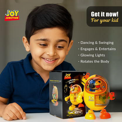 Mechanical Dancing Robo Cat - 360° Rotating Interactive Robot Toy