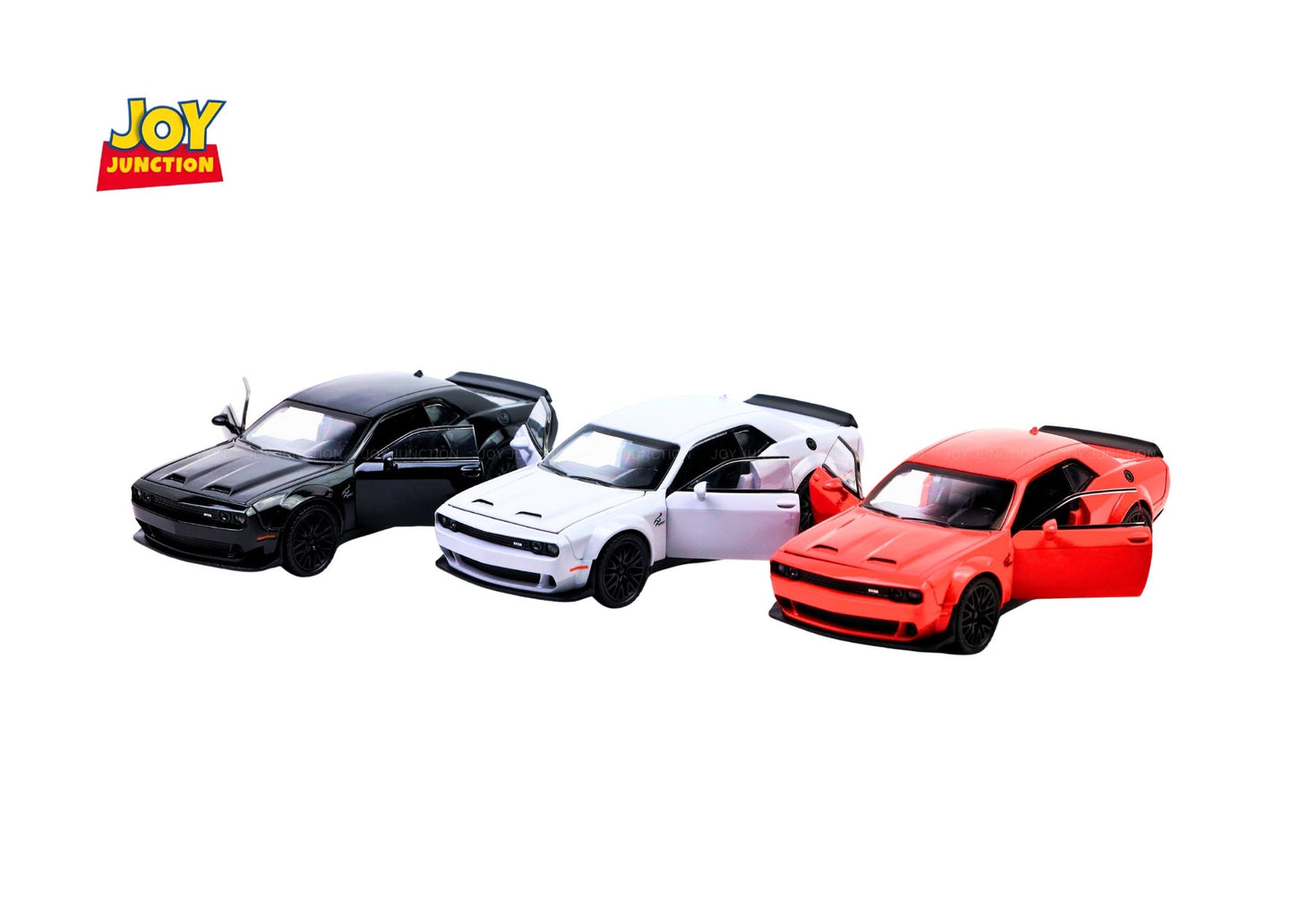 Dodgee Challengerr HellKat 1:32 Scale Diecast Pull Back Toy Car with Openable Doors, Lights & Engine Sound