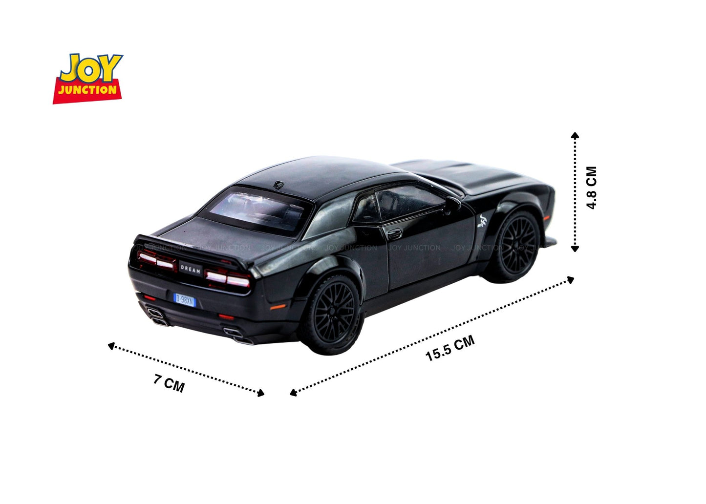 Dodgee Challengerr HellKat 1:32 Scale Diecast Pull Back Toy Car with Openable Doors, Lights & Engine Sound