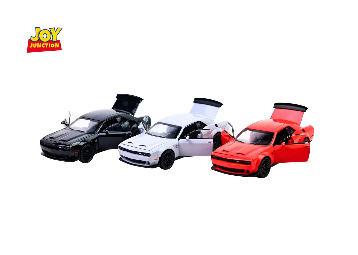 Dodgee Challengerr HellKat 1:32 Scale Diecast Pull Back Toy Car with Openable Doors, Lights & Engine Sound