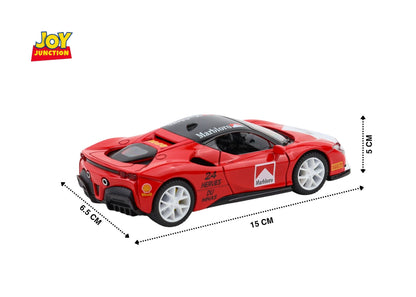 Ferari Marlboroo 1:32 Scale Diecast Pull Back Toy Car with Openable Doors, Lights & Engine Sound