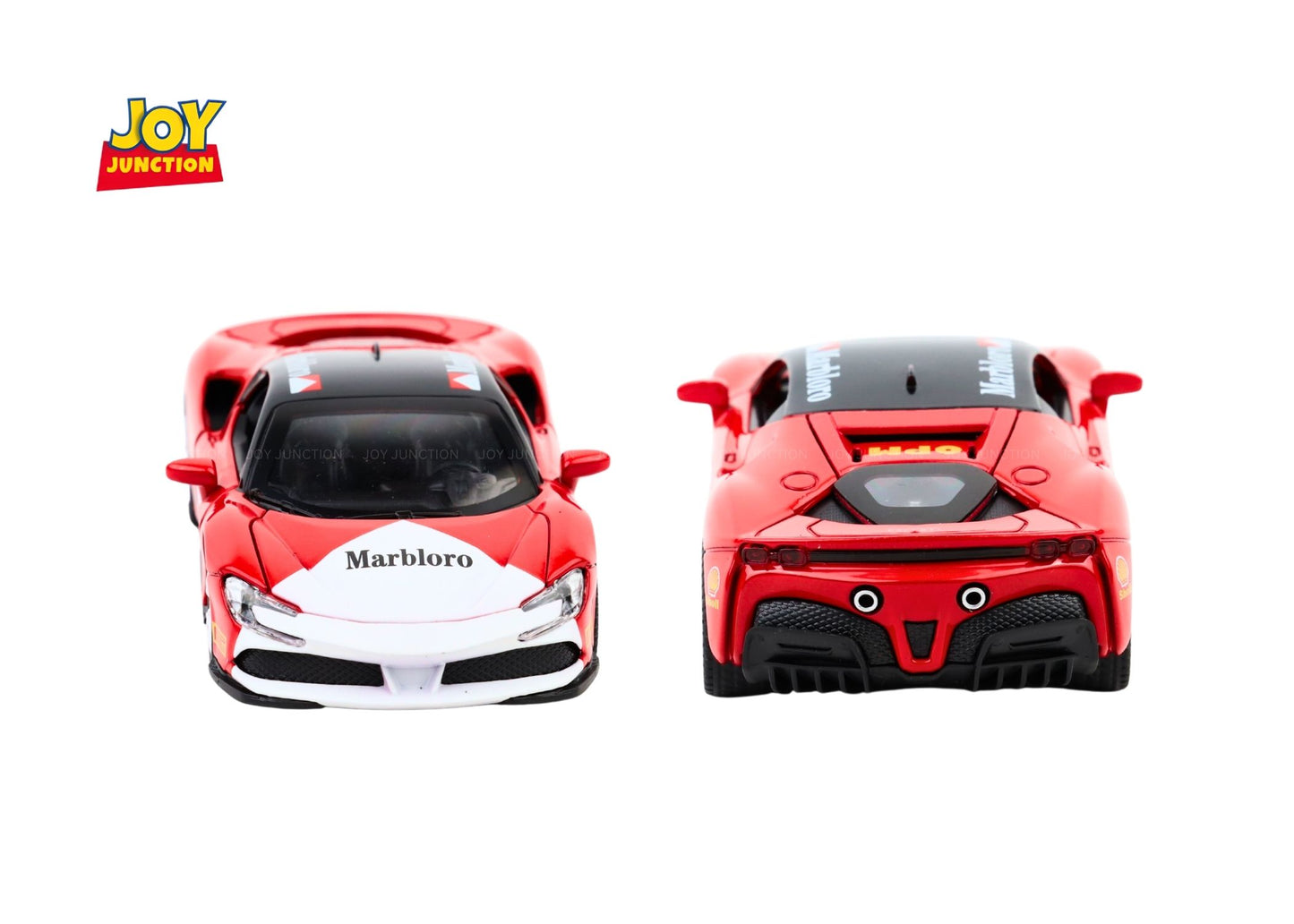 Ferari Marlboroo 1:32 Scale Diecast Pull Back Toy Car with Openable Doors, Lights & Engine Sound