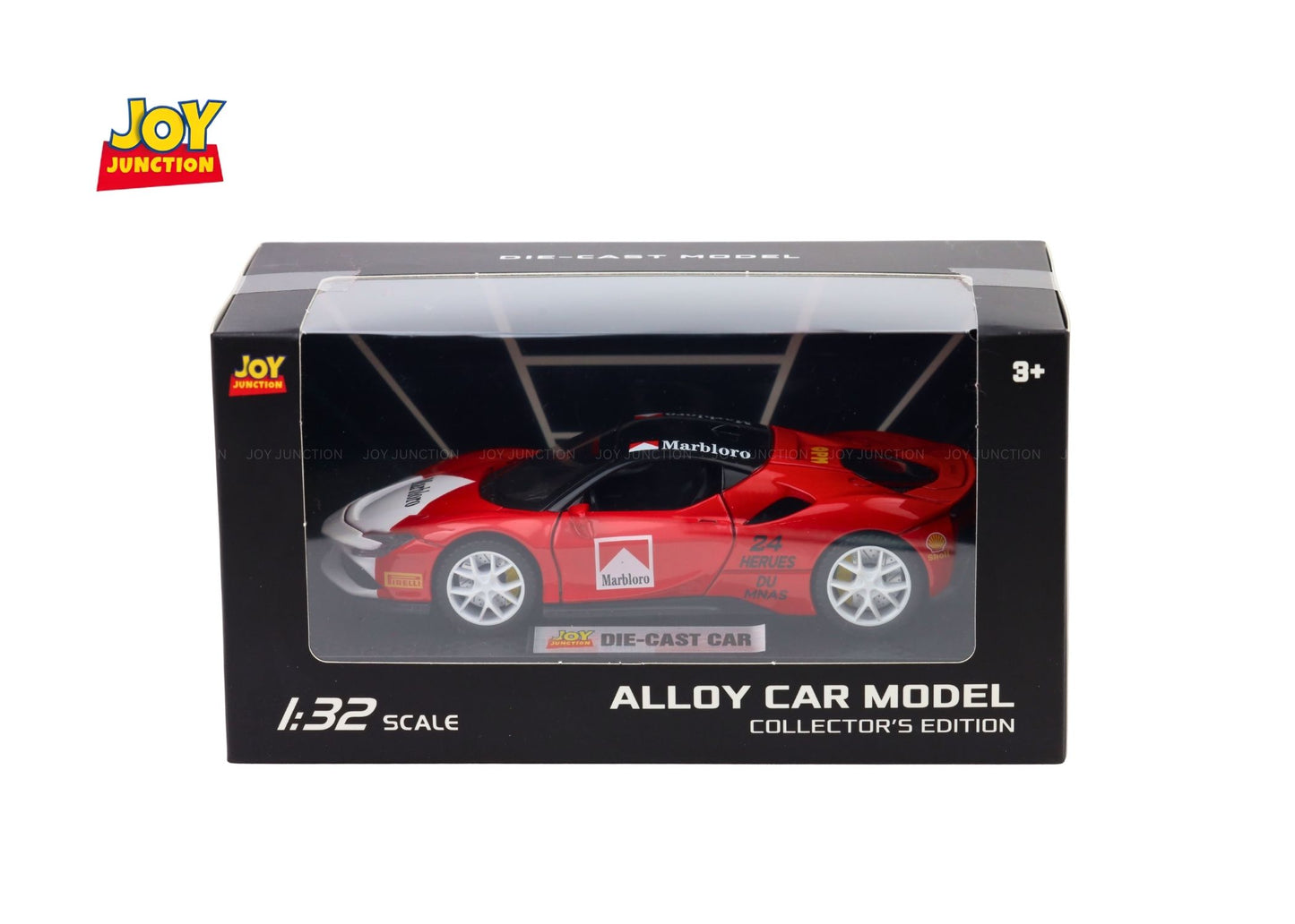 Ferari Marlboroo 1:32 Scale Diecast Pull Back Toy Car with Openable Doors, Lights & Engine Sound