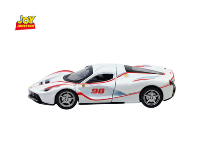 Ferari FXXXK 1:32 Scale Diecast Pull Back Toy Car with Openable Doors, Lights & Engine Sound