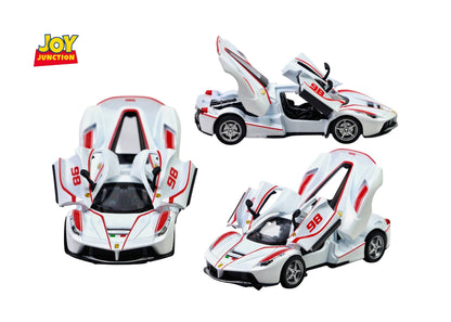 Ferari FXXXK 1:32 Scale Diecast Pull Back Toy Car with Openable Doors, Lights & Engine Sound