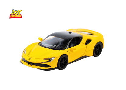 Ferari SF90 Diecast Car 1:32 Scale – Metal Model with Lights, Sound & Pull-Back Action