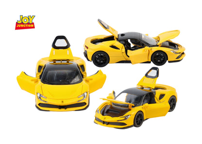 Ferari SF90 Diecast Car 1:32 Scale – Metal Model with Lights, Sound & Pull-Back Action