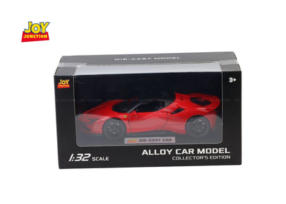 Ferari SF90 Diecast Car 1:32 Scale – Metal Model with Lights, Sound & Pull-Back Action