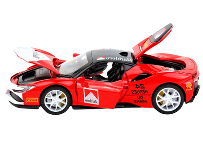 Ferari Marlboroo 1:32 Scale Diecast Pull Back Toy Car with Openable Doors, Lights & Engine Sound