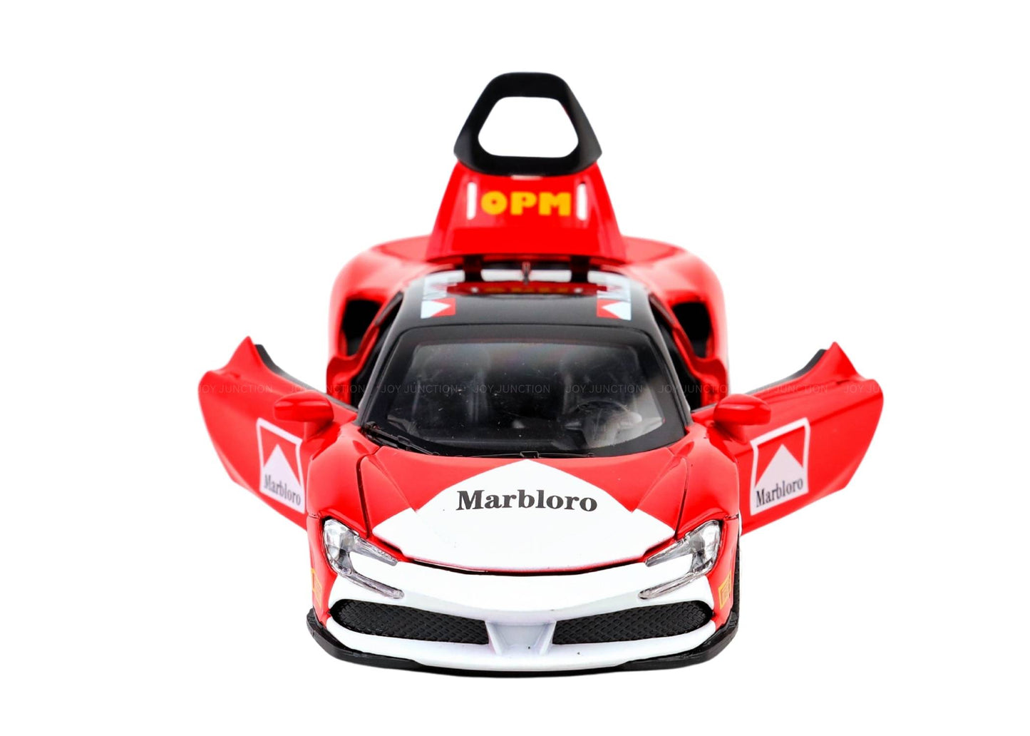 Ferari Marlboroo 1:32 Scale Diecast Pull Back Toy Car with Openable Doors, Lights & Engine Sound