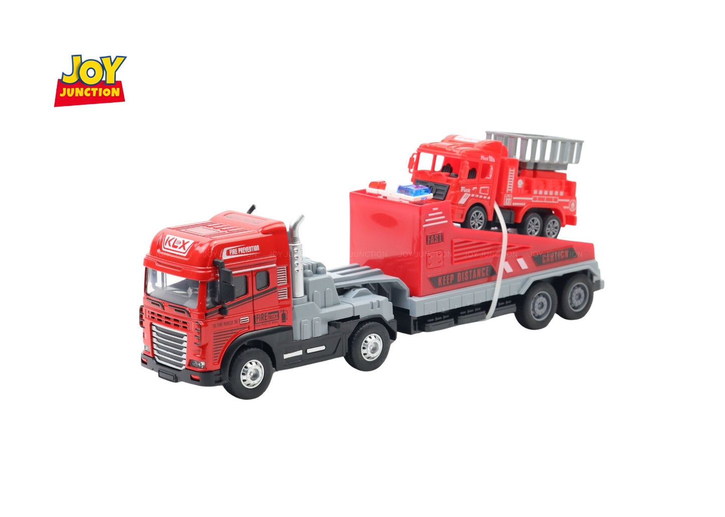 1:24 Scale Fire Truck Toy with Mini Fire Truck & Pull-Back Action